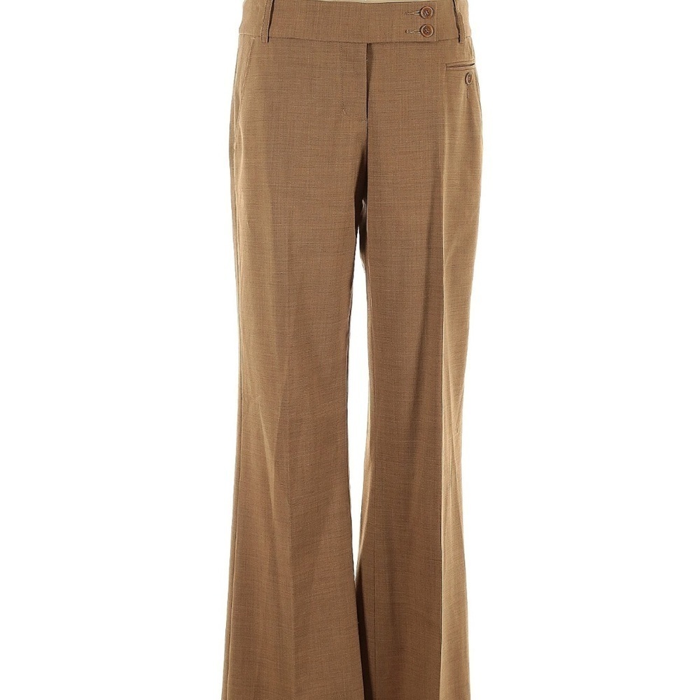 BCBGMaxAzria Tan Wide Leg Jumpsuit with Elegant Drape